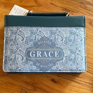 Grace Inspirational Tote Bag - Blue and Green